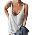 thumbnail image 2 of tarylea Tank Tops for Women Wide Strap Solid Color Camisole Scoop Neck Loose Tunic Casual Summer Trendy Dailywear Tops, 2 of 5