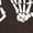 DARK BROWN, variant on - Love Skeleton - Men's Short Sleeve Graphic T-shirt
