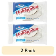 (2 pack) Hostess Jumbo Honey Bun, Iced Snack, 4 oz Pack