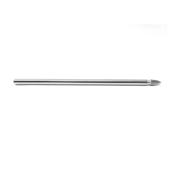 SG-1L6 Tree Pointed End Double Cut 1/4" x 1/2" Carbide Burr Bur Tool Die Grinder Bit 1/4" 6" Long Shank