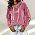 thumbnail image 5 of yillto Womens Sweatshirt Velvet Hoodies Long Sleeve Pullover Fashion Fall Winter Christmas Sweatshirts, 5 of 7