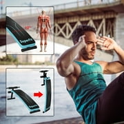 Costway Folding Weight Bench Adjustable Sit-up Board Workout Slant Bench Blue