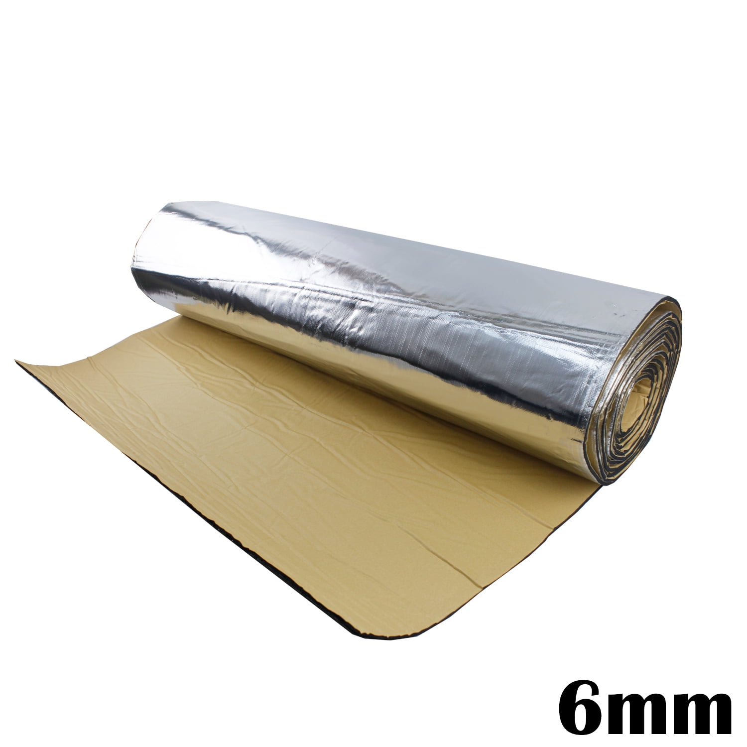 5M Roll Aluminum Foil Car Sound Proofing Deadening Insulation Foam Self-adhesive 