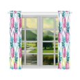 thumbnail image 3 of CADecor Colorful Chevron Window Kitchen Curtain, Tropical Pineapple Window Treatment Panel Curtains,26 x 39 inches,Set of 2, 3 of 3