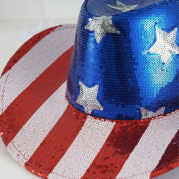 Yooshoverk Independence Day Cowboy Hat Patriotic Design Comfortable Fit Festive Style July 4th Celebration Party Outdoor Events