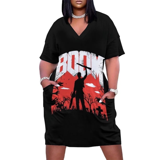 ¡Este es mi Boomstick! Vestido holgado con bolsillos para mujer elegante vestido de fiesta de lujo