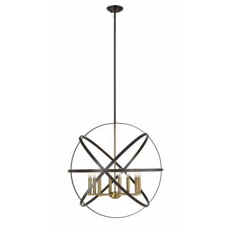 

8 Light Pendant in Transitional; Style 30 inches Wide By 28.5 inches High-Hammered Bronze/Olde Brass Finish Bailey Street Home 372-Bel-2959226