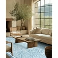 thumbnail image 2 of Jamfeel 5x8 Area Rugs for Living Room Modern Abstract Print Carpet Soft Low Pile Washable Rugs Bedroom, Home Decor, Blue, 2 of 7