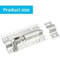 thumbnail image 5 of Security Bolt Latch, Slide Bolt Latch 3 Inches Slide Latch Lock, Easy to Install Gate Thickened Stainless Steel Sliding Lock for Door (2 Pack) 2, 5 of 5