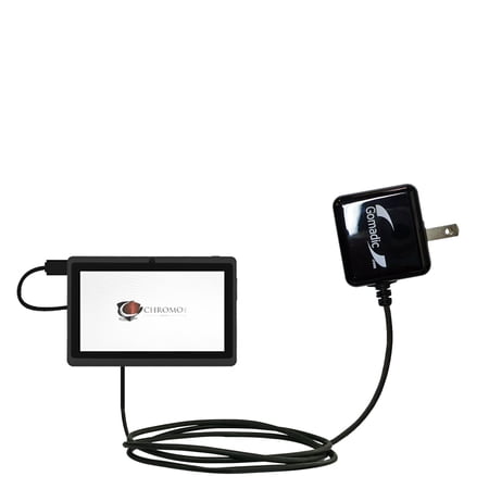 Gomadic Intelligent Compact AC Home Wall Charger suitable for the Chromo Inc 7 inch Tab - High output power with a convenient, foldable plug design -