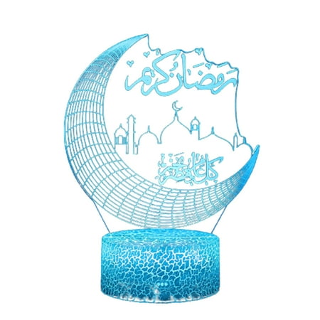 

Ramadan Decoration LED Lights For Home Desktop Lights Moon Stars Remote Control Colorful Lamp For Wedding Party Cracked Colorful Touch 16 Color Remote Control LC-874