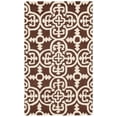 thumbnail image 2 of SAFAVIEH Cambridge Kimberly Geometric Wool Area Rug, Dark Brown/Ivory, 3' x 5', 2 of 11