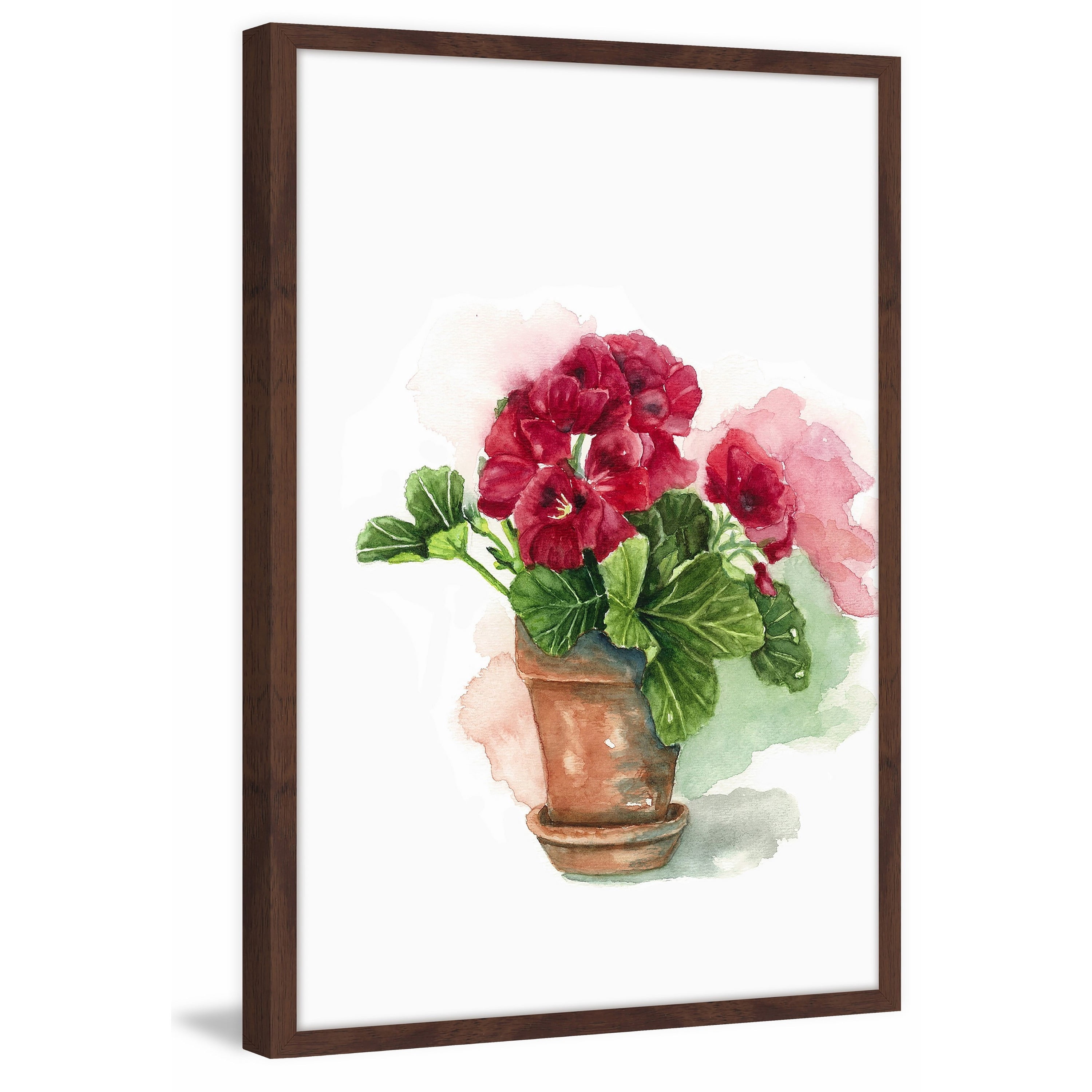 "Geranium in Bloom" Framed Painting Print
