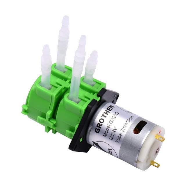 Labymos GROTHEN High Flow Peristaltic Pump Double Head DC 12V/24V Dosing Pump Water Liquid Self-Priming