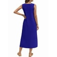 thumbnail image 3 of Fantaslook Long Tank Dresses for Women Summer Sleeveless Button Down Dress Casual Loose Beach Vacation Sundress, 3 of 8