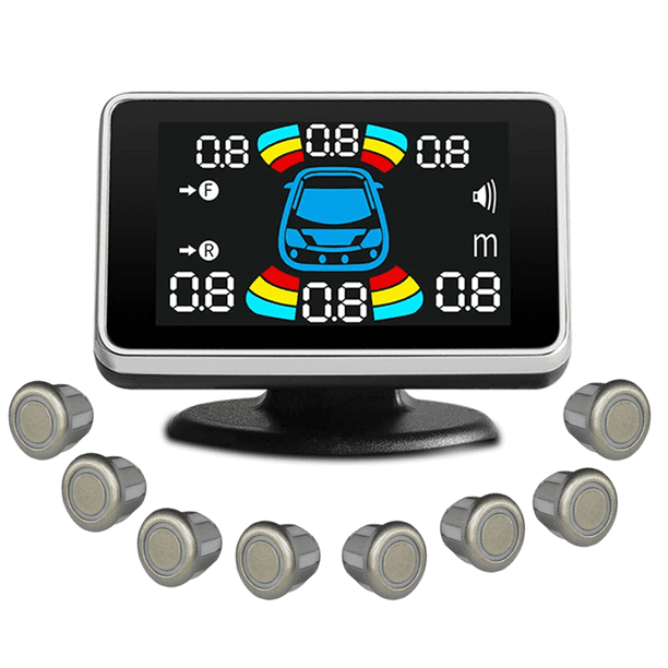 8 Sensor de Aparcamiento Parktronic para Coche, Radar de Marcha Atrás Electrónico, Detector Automático Trasero, Zumbador de Asistencia de Marcha Atrás B