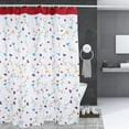 thumbnail image 2 of Decoración de baño para un refugio elegante y hermético Cortina de ducha impermeable con diseño floral y ganchos, 2 of 8