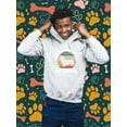 thumbnail image 2 of Retro Distracted By Corgis  Hoodie Men -Image by Shutterstock, Male 4X-Large, 2 of 4