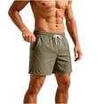 thumbnail image 3 of Yievot Athletic Shorts for Men Drawstring Elastic Waist Gym Sport Running Shorts with Zipper Pockets, 3 of 9