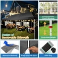 thumbnail image 3 of Hoteel 10x30 Pop up Canopy Tent with 8 Removable Sidewalls, Outdoor Canopy Waterproof Commercial Tents for Parties Wedding Patio Ez Outdoor Instant Gazebo with Roller Bag & Sandbags, Black, 3 of 11