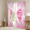 thumbnail image 3 of Erosebridal Pink Cute Bowknot Kids Black Out Curtains,Ballet Girls Silhouette Curtains Pack of 2 (42x63 Each), 3 of 7