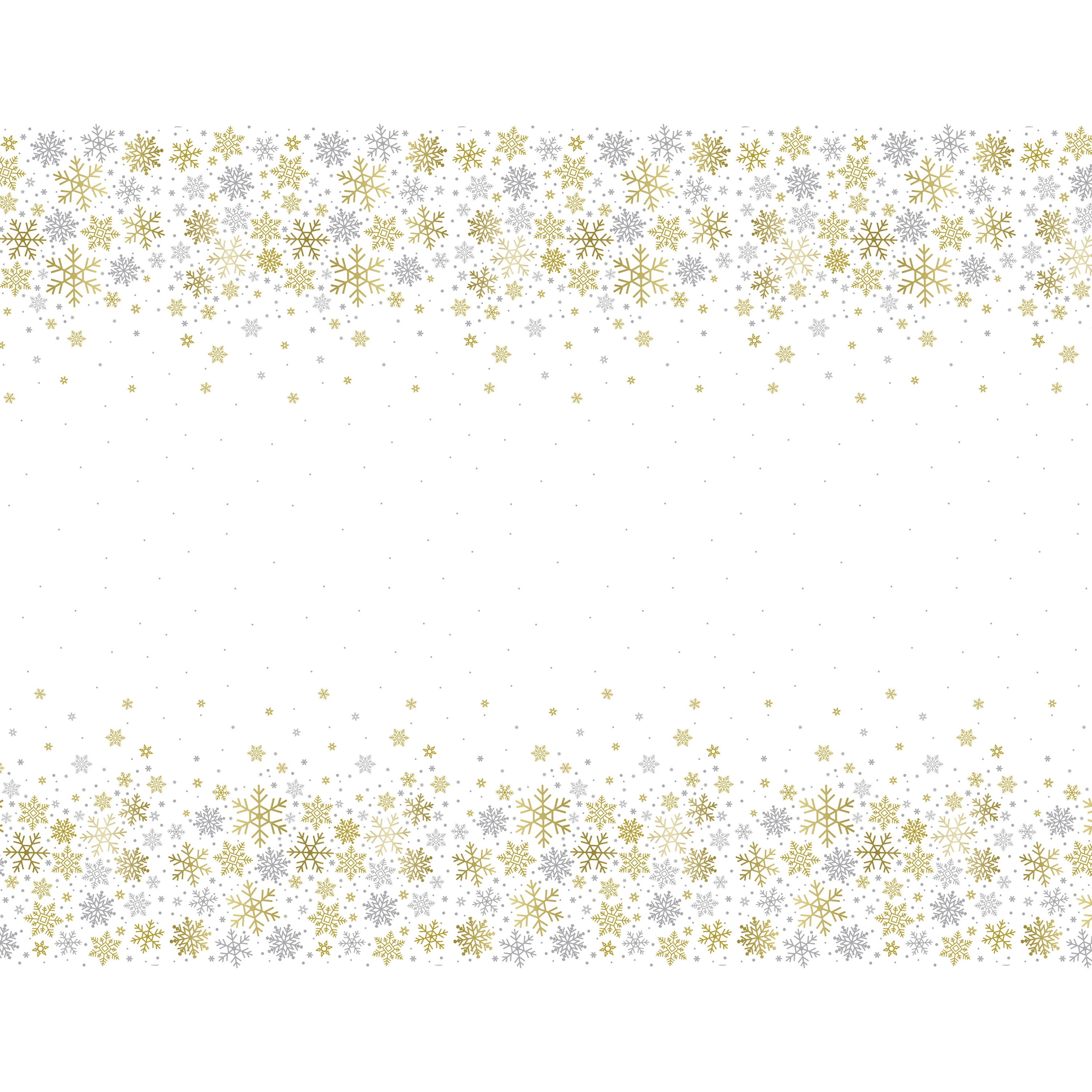 Gold /& Silver Snowflakes Christmas Plastic Party Tablecover Seasonal Tableware