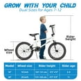 thumbnail image 2 of XJD Freestyle BMX Bike for Teen Beginner 8-12 Years Old Kids,20 Inch Kids Bike with Hi-Ten Steel Frame, U-brake and Hand-brake levers, 2 of 7