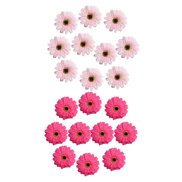 20 piezas hechas 7 cm grandes flores de margarita gerbera artificial cabezas DIY Scrapbooking flor para bodas decoraciones Macarena Cabezas de flores de margaritas artificiales