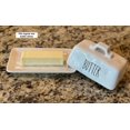 thumbnail image 3 of Butter Dish Covered White Ceramic Kitchen Pantry Organizer Food Storage Container Modern Farmhouse For Stick and Block Butter, 3 of 6