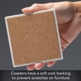 thumbnail image 5 of CounterArt Blue Medallion Natural Absorbent Shell Stone Coaster 4-Pack, 5 of 7