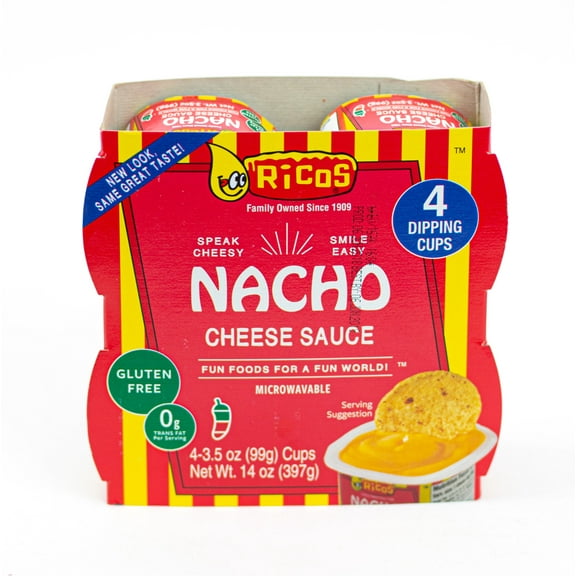 Ricos Nacho Cheese Sauce, 4 Ct Cups-Pack Of 2
