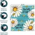 thumbnail image 6 of Vintage Spring Floral Mailbox Cover Magnetic Standard Size 25x21 Inch Daisy Flowers Mailbox Cover Spring Holiday Mailbox Cover Decorations Teal Mailbox Wrap Post Letter Box Cover for Outside, 6 of 6