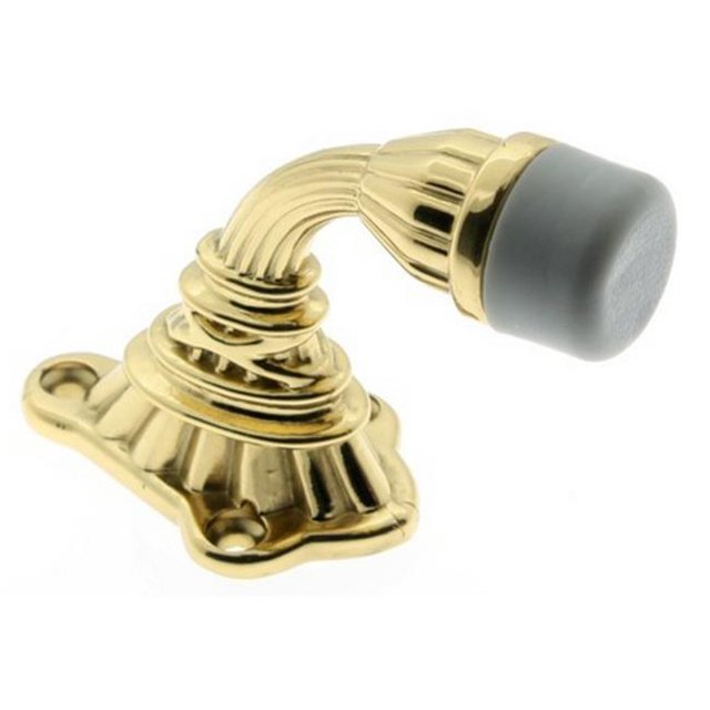 IDH by St. Simons 13200-003 Ribbon & Reed Crane Door Stop, Polished Brass