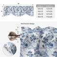 thumbnail image 6 of Blue Garden Forest Tie Up Valance Curtains for Windows, Kitchen Curtains Window Treatments, Modern Art Vintage Nature Rock Short Window Shades Valances for Bedroom Bathroom Cafe 54"x18", 6 of 8
