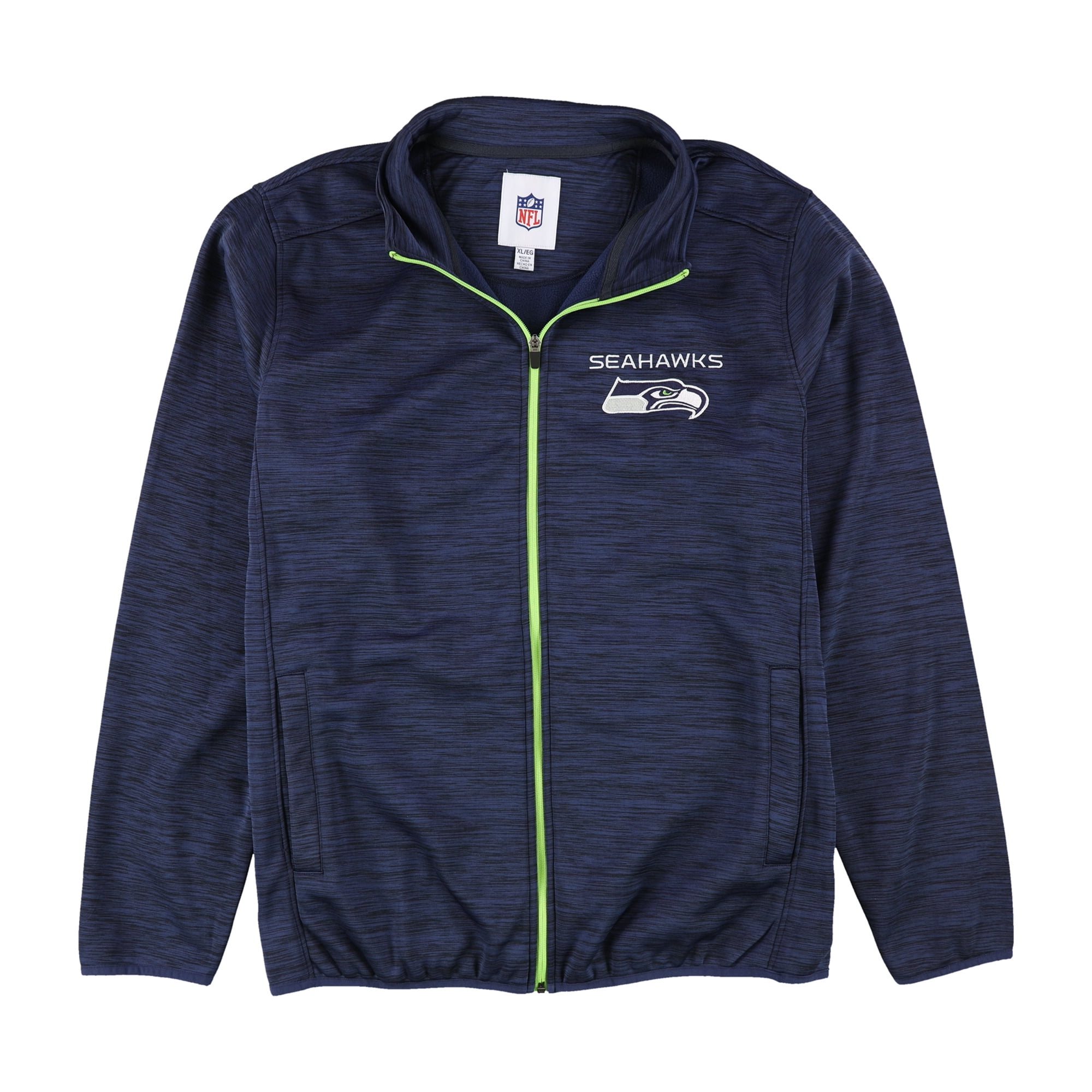 G-III Sports Mens Seattle Seahawks Fleece Jacket, Blue, Large
