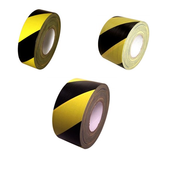 Black & Yellow Hazard Striped Duct Tape 60 yard Roll