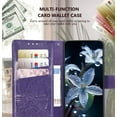 thumbnail image 3 of Designed for Samsung Galaxy S24 Case Wallet,Women Flip Folio Cover with Butterfly Embossed PU Leather Stand Credit Card Holders Slots Wrist Strap Phone Case for Samsung S24 5G 6.1" (Purple), 3 of 14