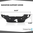 thumbnail image 4 of CROSSDESIGN Front Radiator Support Cover Compatible with Ford Mustang(Sub-model: Base, GT, Shelby) 2013 2014 DR3Z8C291AA, FO1224113 Black, 4 of 10
