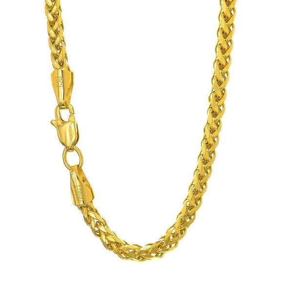 JewelStop 14k Semi-solid Yellow Gold 3.15mm Diamond-cut Lite Franco Chain 18" Lobster Claw