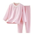 thumbnail image 1 of WENXIAOO Ensemble de Pyjama pour Filles Enfants 2 Pcs Chandail à Manches Longues avec Pantalon Ensemble de Pyjama Classique Ensemble de Pyjama d'Automne 5-6 Ans, 1 of 7