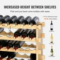 thumbnail image 3 of VEVOR 48 Bottle Stackable Modular Wine Rack Bamboo Wood Display Shelf 6-Tier, 3 of 5