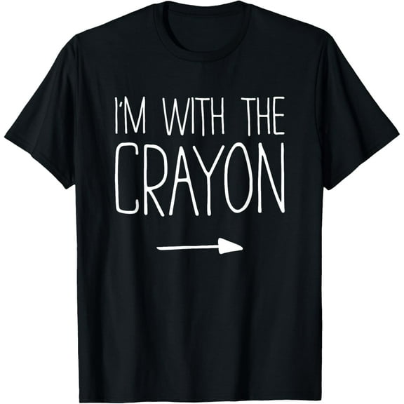 I'm With The Crayon Shirt Adult Kids Men Women Costume T-Shirt