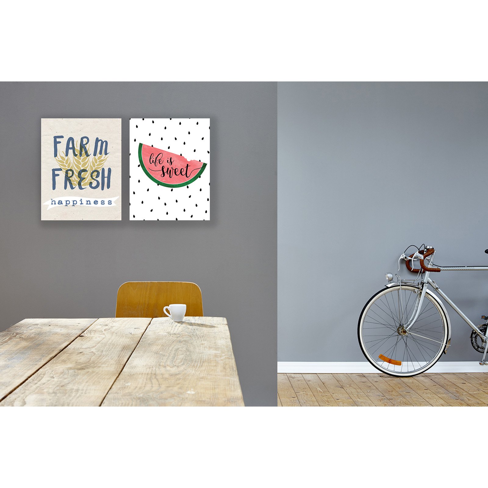 The Stupell Home Decor Collection Farm Fresh Happiness Wheat Typography Wall Art