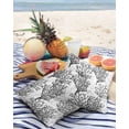 thumbnail image 3 of Pack of 2 Outdoor Pillow Covers, Summer Gradient Black Gray Ocean Coral Sea Waterproof Square Throw Pillowcase Cushion Decorative Pillow Covers for Couch Patio Tent, 26x26 in, 3 of 6