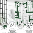 thumbnail image 6 of Black and Grey Shower Curtain Set with 12 Metal Hooks, Black Geometric Shower Curtain Modern Black White Silver Shower Curtains for Mens Bathroom, Decorative Bath Curtain, Water Repellent 72x72, 6 of 6