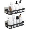 thumbnail image 1 of Shower Caddy Shelf Alloy: 2PCS Simple Wall Mounted Bathroom Shelf Shampoo Holder, 1 of 9