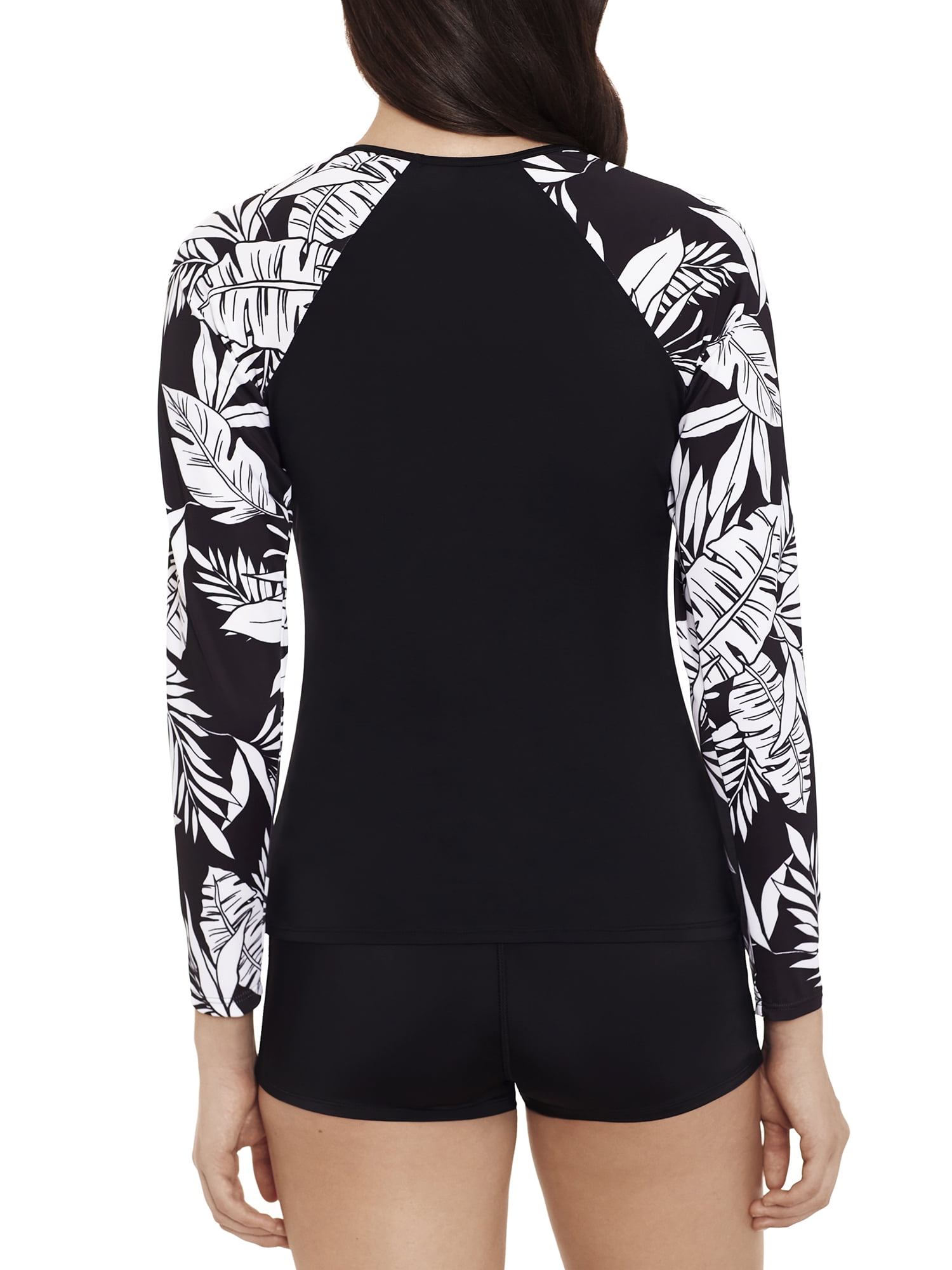 Avia Women’s and Women’s Plus Raglan Rash Guard Swim Top