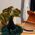 thumbnail image 6 of Hsqqdc Women Velvet Pointer Headwear Long Ribbon Bow Festival Party Masquerade Cap, 6 of 7