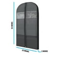 Plixio 54" Black Garment Bags for Travel or Hanging Clothes Storage