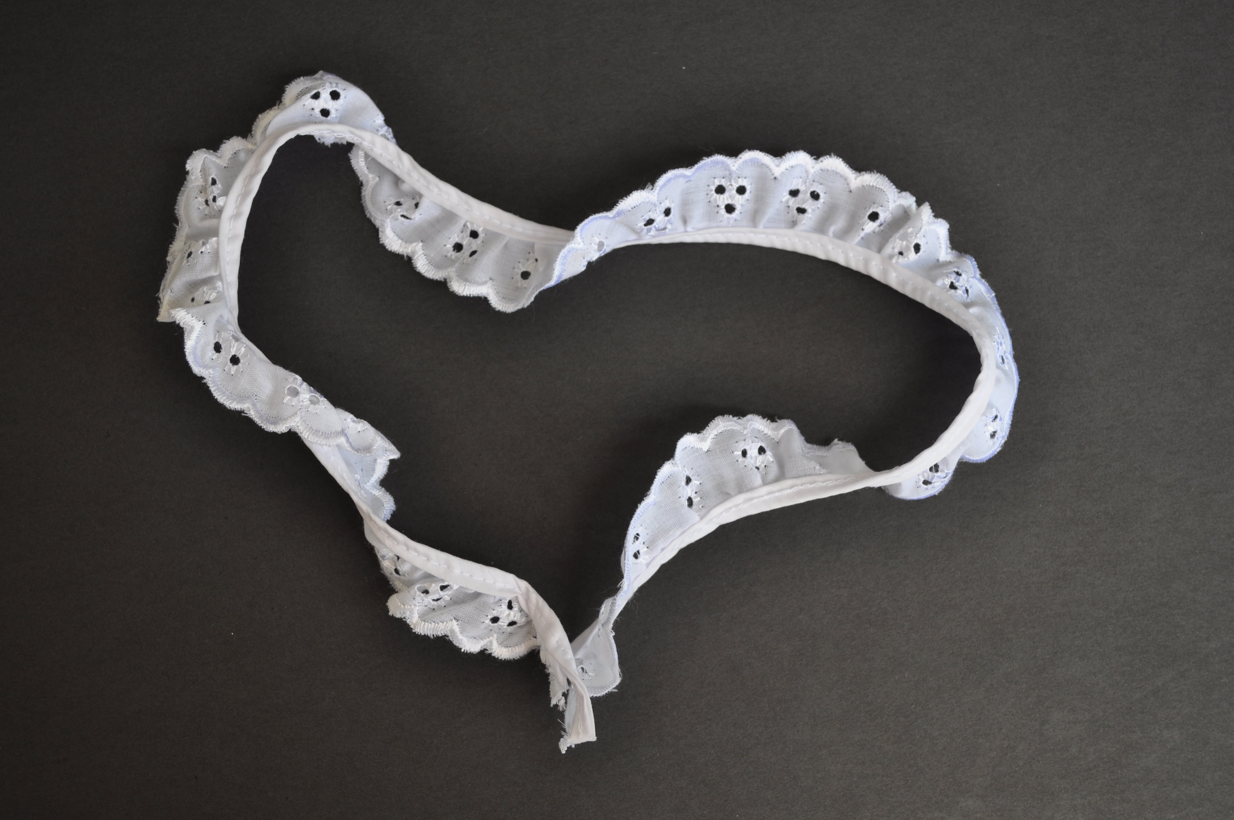 Kiddo 1" White Gathered Ruffled Cotton Eyelet Lace Trim Wholesale Sewing Notions